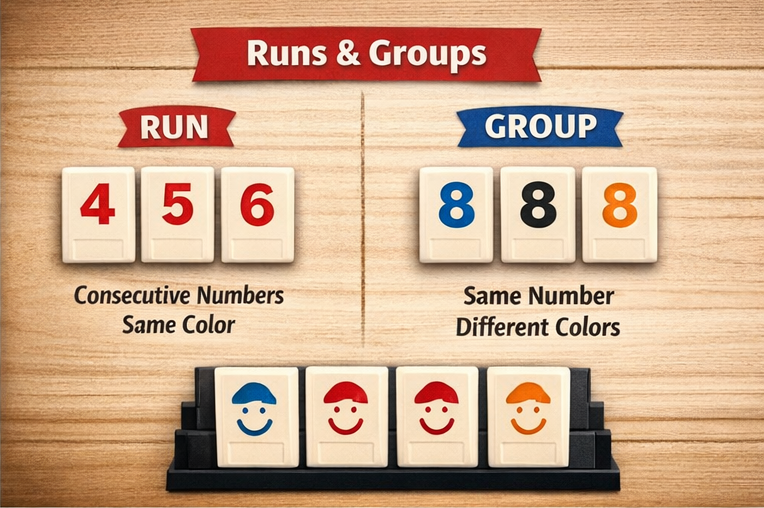 rummikub run example and group example
